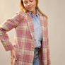 Plaid Pearl Button Blazer