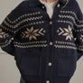 Nordic Snowflake Knit Cardigan