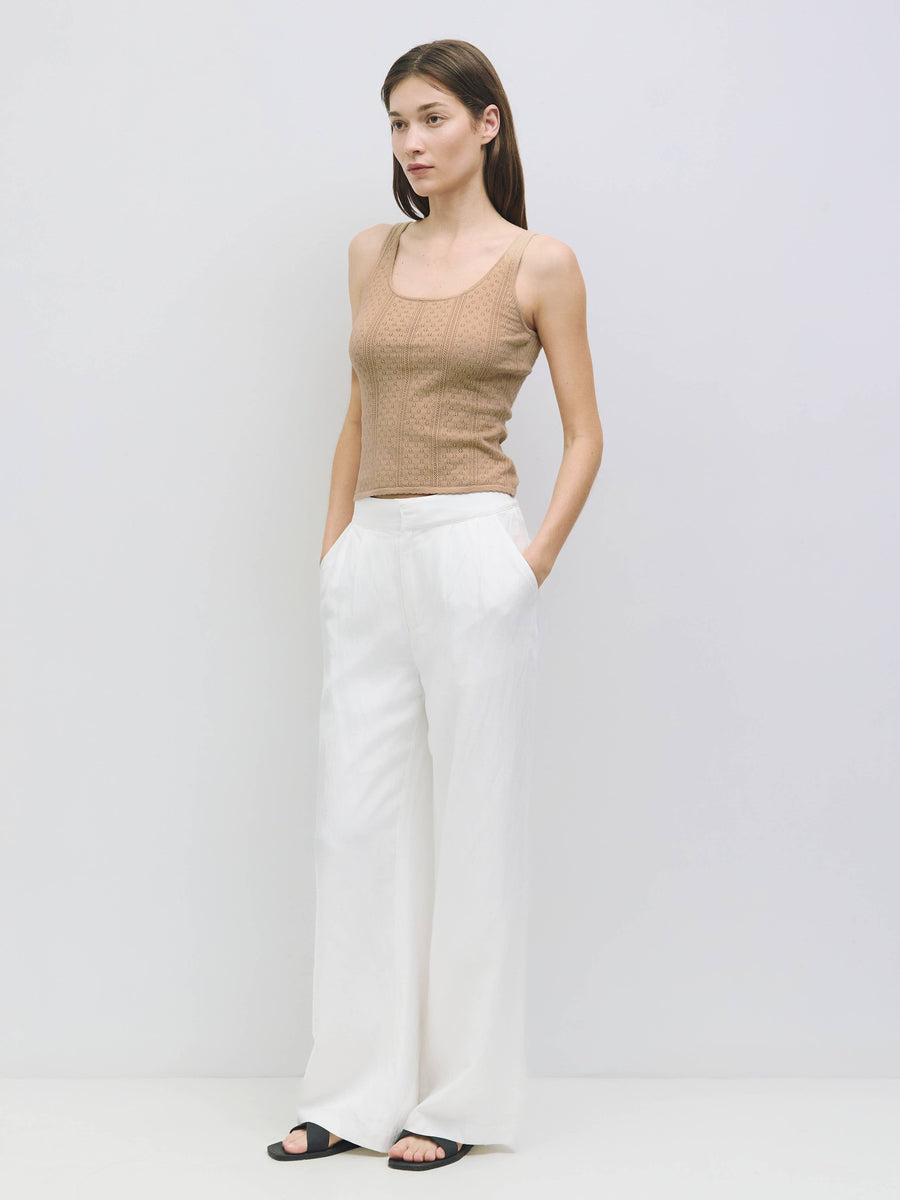 The Karis Tank Top | Knit Pointelle Tank Top by All Row