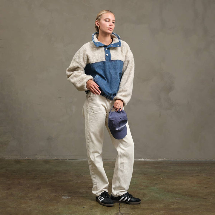Teddy Denim Snap-Up Jacket