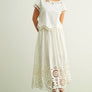 Floral Embroidered Boat Neck Top