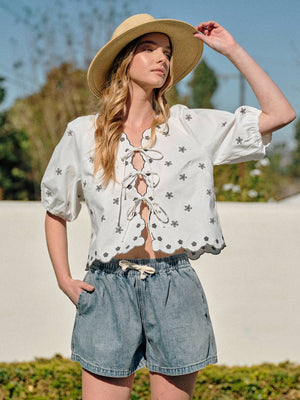 Denim Boxes Shorts by Aaron & Amber