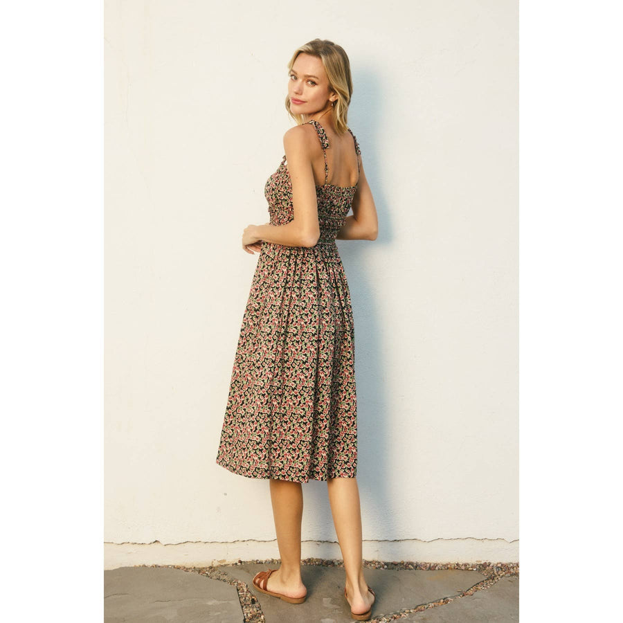 Sweet Nothing Ruffled And Smocked Maxi Dress
