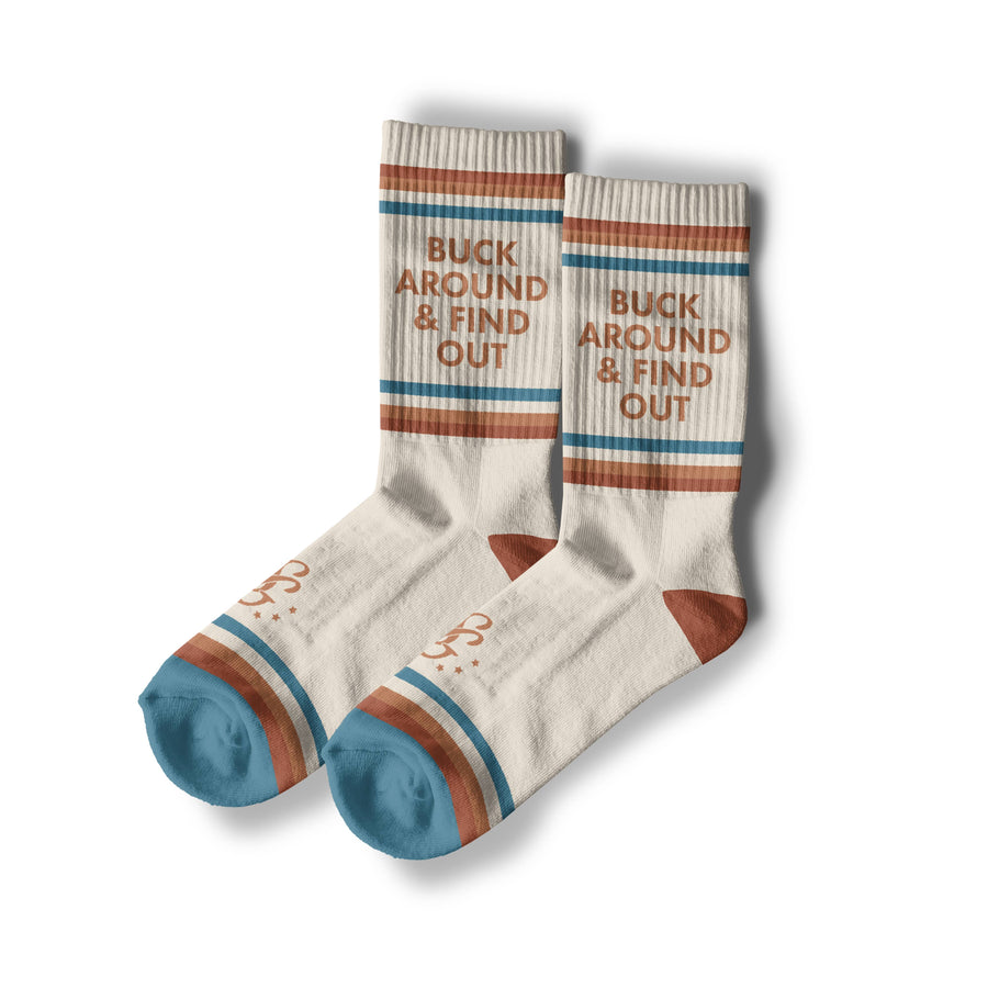 Buck Around and Find Out Western Socks by Shop Good