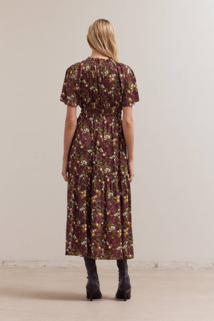 Raglan Sleeve Tier Maxi Dress