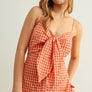 Gingham Patterned Long Dress