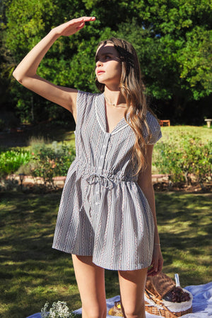 Elastic Banded Waist Romper