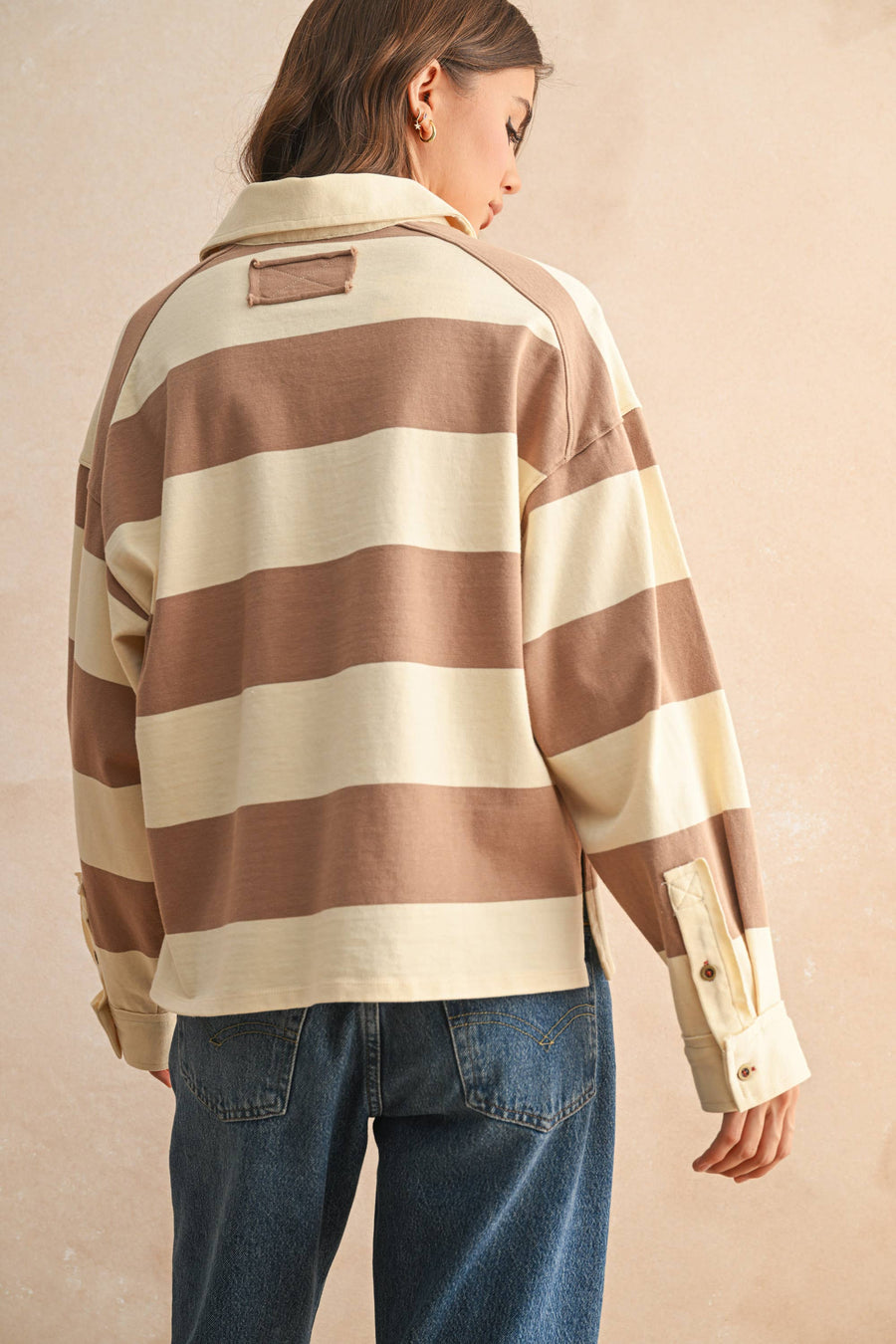 Long Sleeve Wide Panel Knitted Shirt