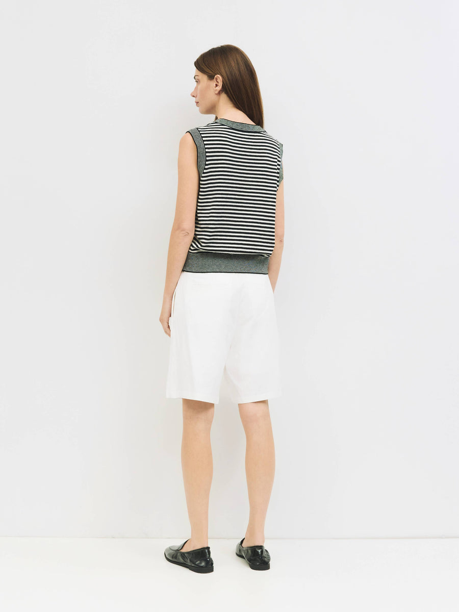 The Leon Top | Striped Sleeveless Knit Top by All Row