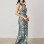 Floral Flutter Shoulder Maxi Dress