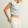 Button Front Ribbed Top