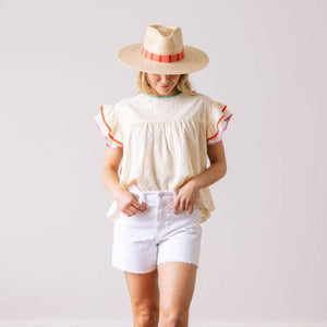 Ivory Eyelet Lottie Top by Sunshine Tienda