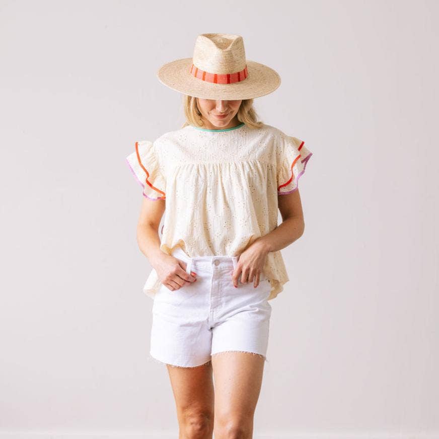 Ivory Eyelet Lottie Top by Sunshine Tienda