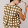 Painted Gingham Quilted Greta Top by Sunshine Tienda