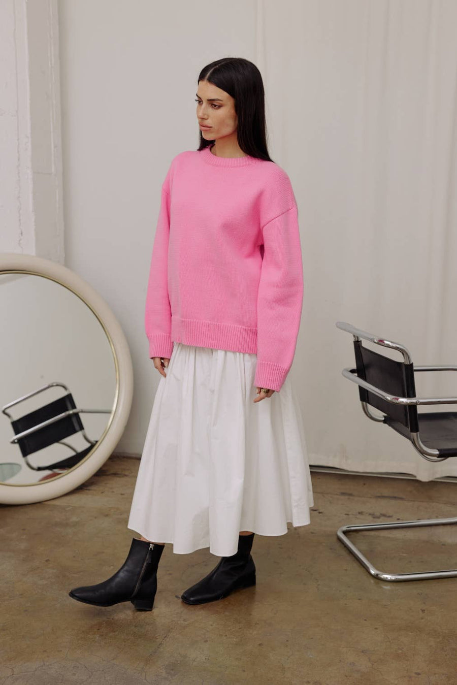 The Holly Sweater in Pink by Mod Ref