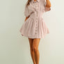 Gingham Patterned Shirt Dress