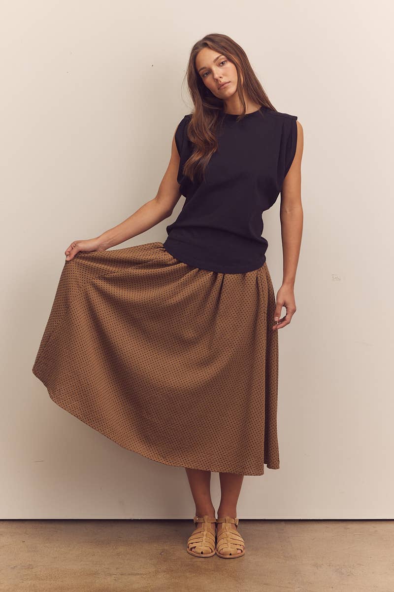 Midi-Circled Cotton Skirt by amente
