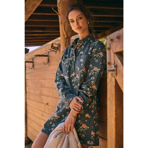 Still from A Film Mineral-Washed Victorian Floral Mini Dress