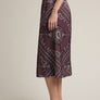 Paisley Elastic Waist Midi Skirt