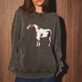 Horse Graphic Wash Oversized Sweatshirt by le lis