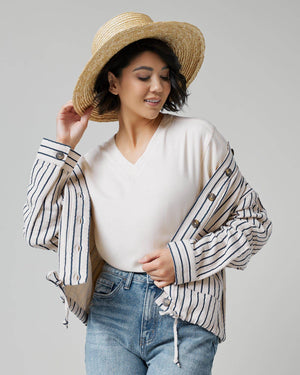 Holla Jacket in Holla Stripe by Downeast