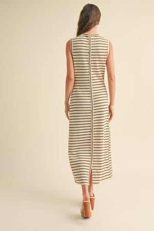 Striped Pattern Knitted Dress