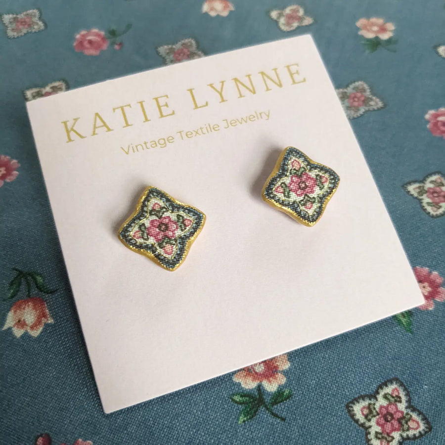 Clementine Stud Earring in White by Katie Lynne