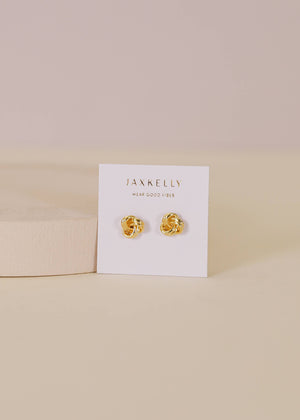 Petite Gold Knot Earrings by JaxKelly