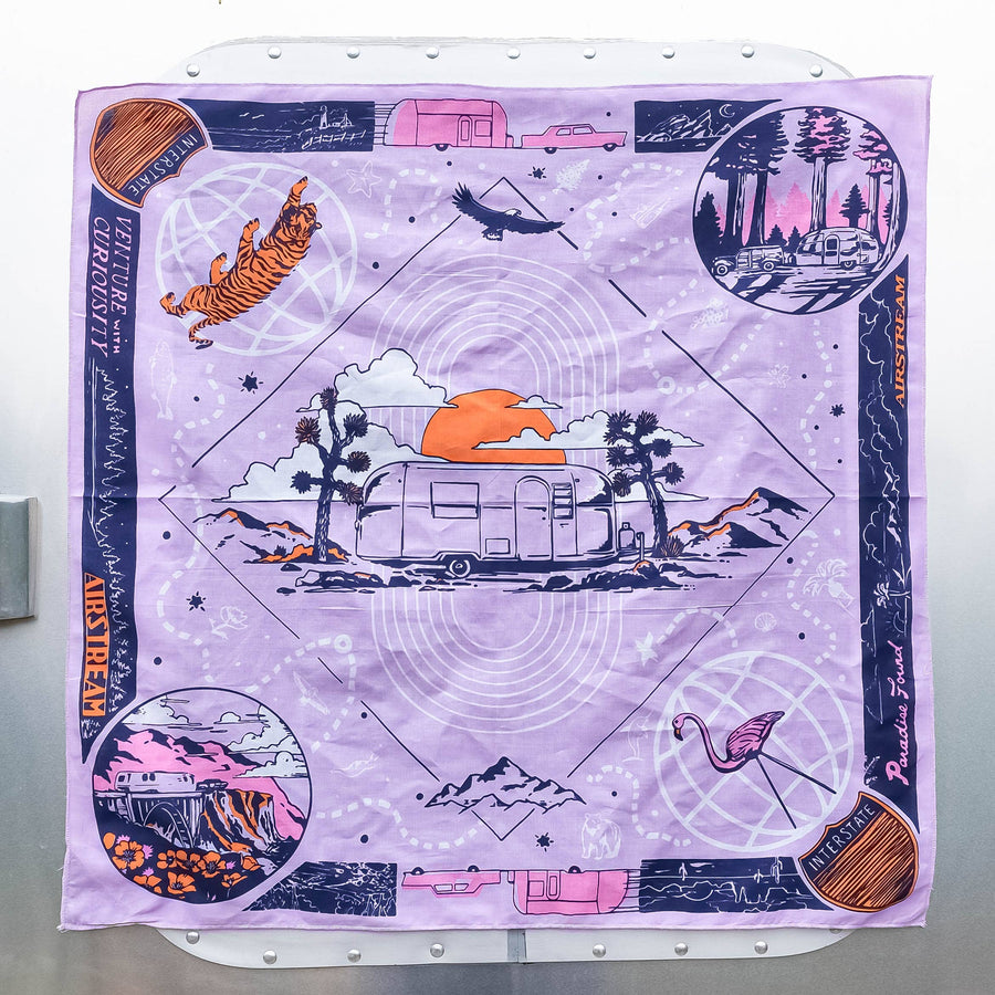 Venture with Curiosity Bandana in Pebble from Airstream x Bandits Bandanas