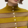 The Claude Cardigan | Striped Turtleneck Cardigan by Mod Ref