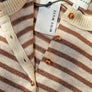 Striped Pattern Button Front Cardigan