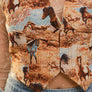 Western Horse Printed Jacquard Vest