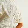Garden Plant Print Button Front Shirt Dress