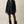 Rib-Knit & Denim Collared Buttoned Belted Mini Sweater Dress