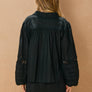 Eyelet Bubble Sleeve Blouse
