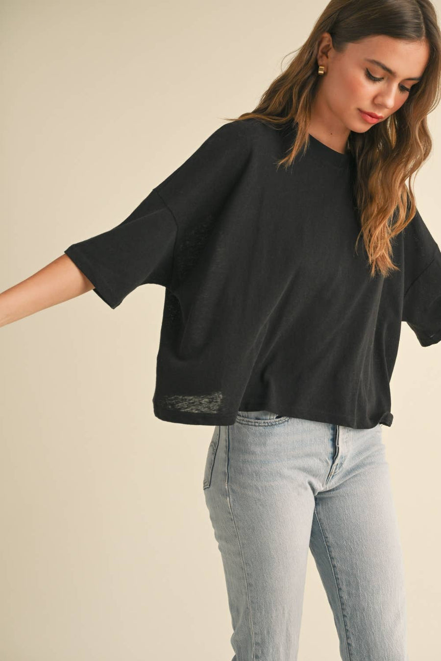 Cotton Linen Short Sleeve Top