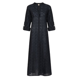 Black Eyelet Swizzle Dress by Sunshine Tienda
