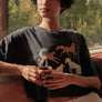 Painted Horses Vintage-Wash Cropped Graphic Tee