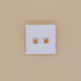 Round CZ-Champagne Gold Earrings by JaxKelly