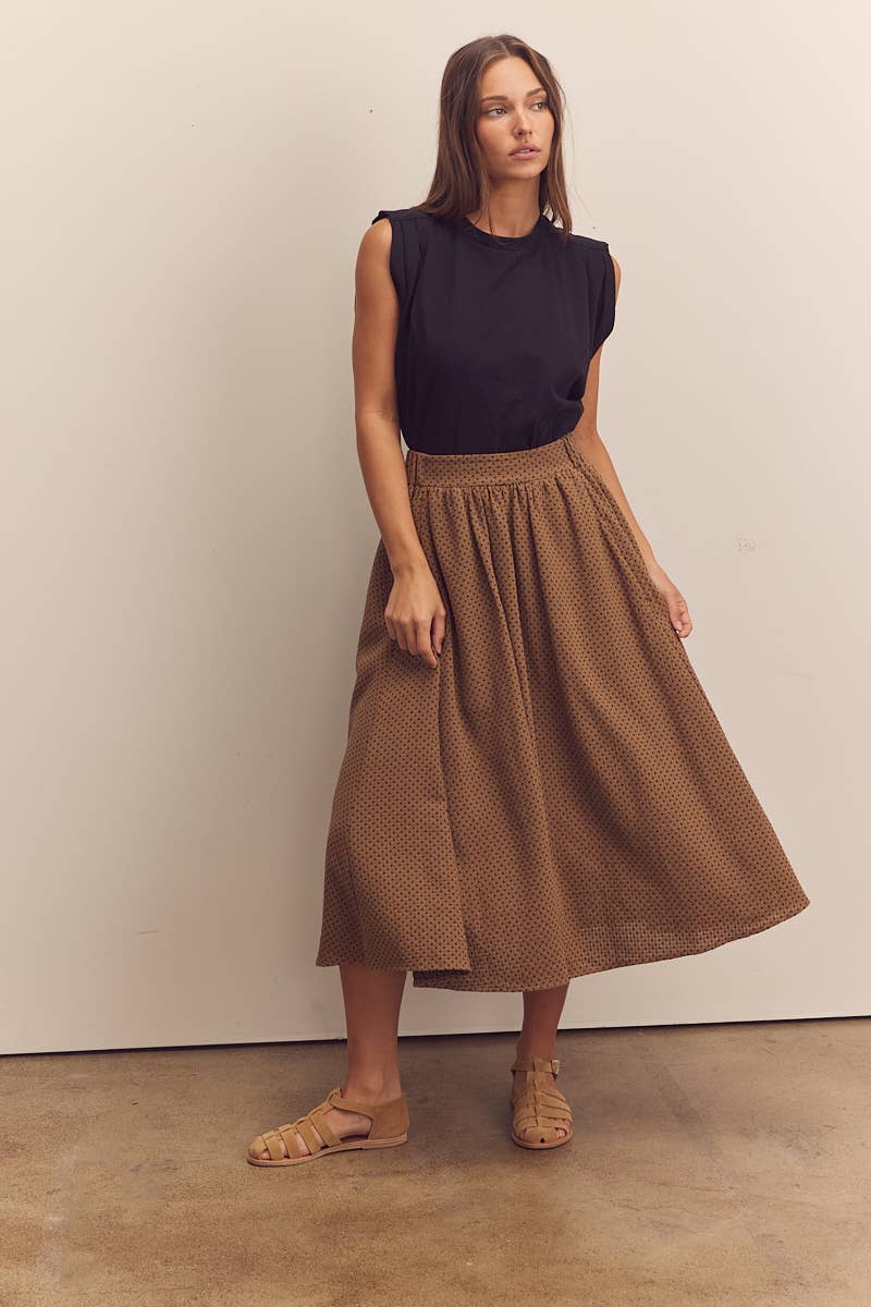 Midi-Circled Cotton Skirt by amente