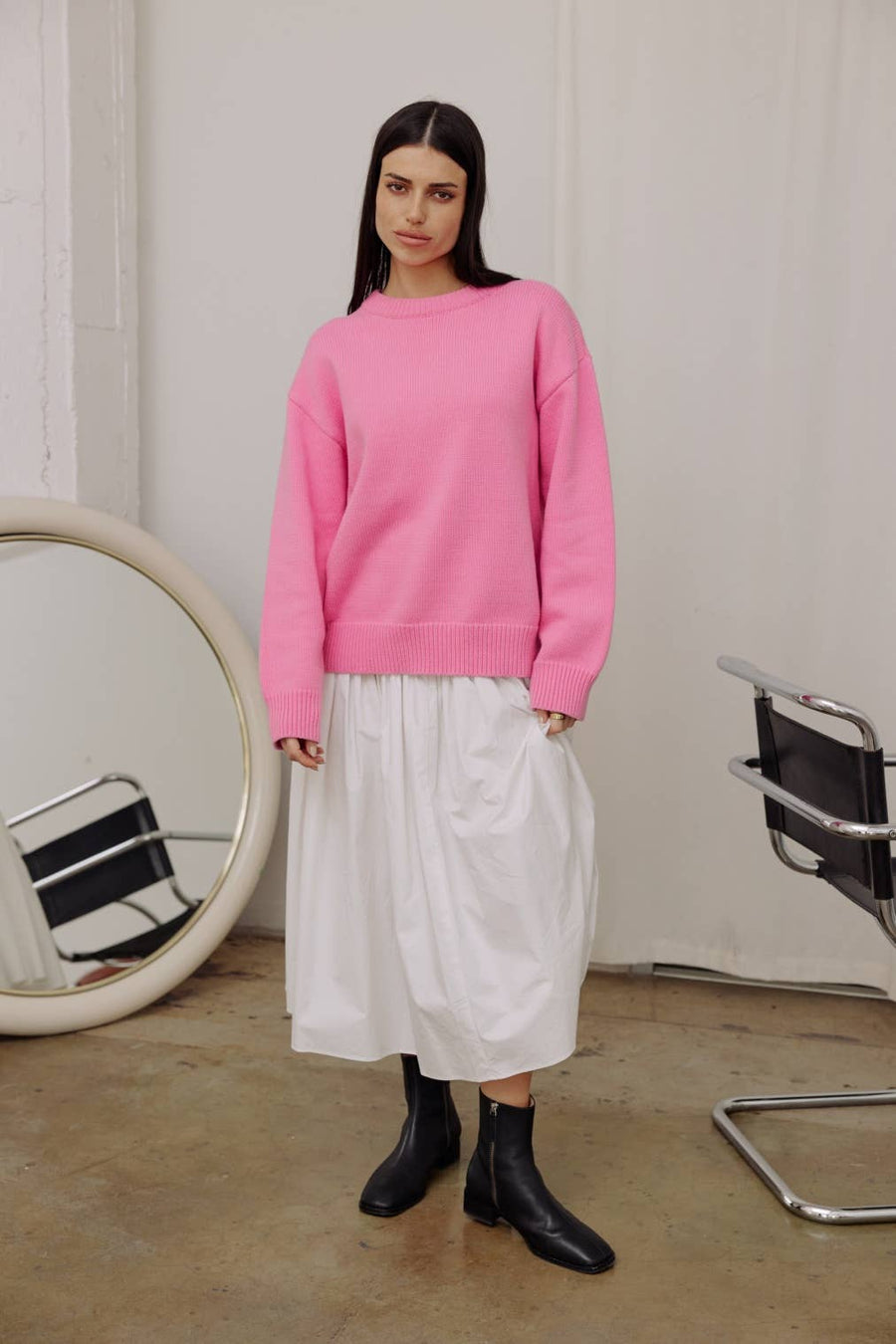 The Holly Sweater in Pink by Mod Ref