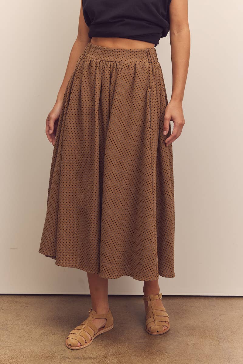 Midi-Circled Cotton Skirt by amente