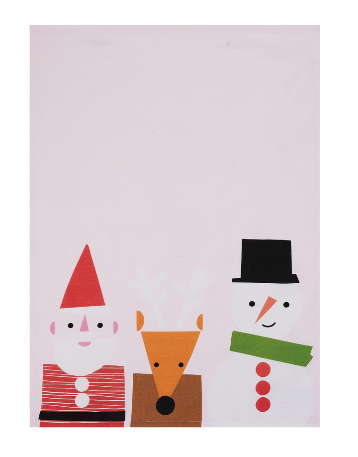 Santa and Friends Kitchen Towel By Ampersand
