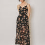 Floral Tie Back Midi Dress