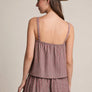 Striped Linen Blend Button-Front Cami