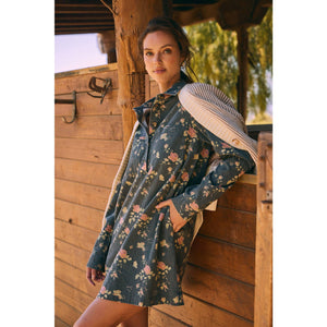 Still from A Film Mineral-Washed Victorian Floral Mini Dress