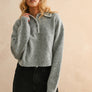Stitch Detail Collared Pullover Sweater Top