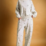 Heart Embroidered Sweat Pants
