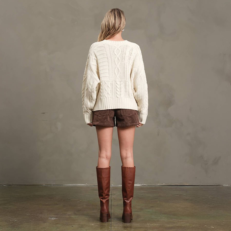 Suede High-Rise Shorts