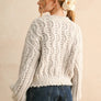 Scalloped Edge Cable Knit Cardigan